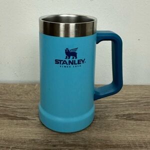 Stanley Adventure 24 oz. Big Grip Stein Beer Mug Blue Turquoise
